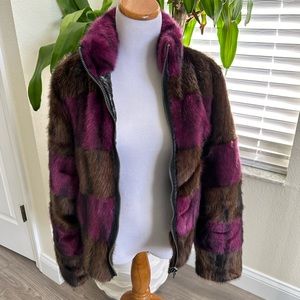 Custo Barcelona Jacket , Faux Fur, Reversible Size M